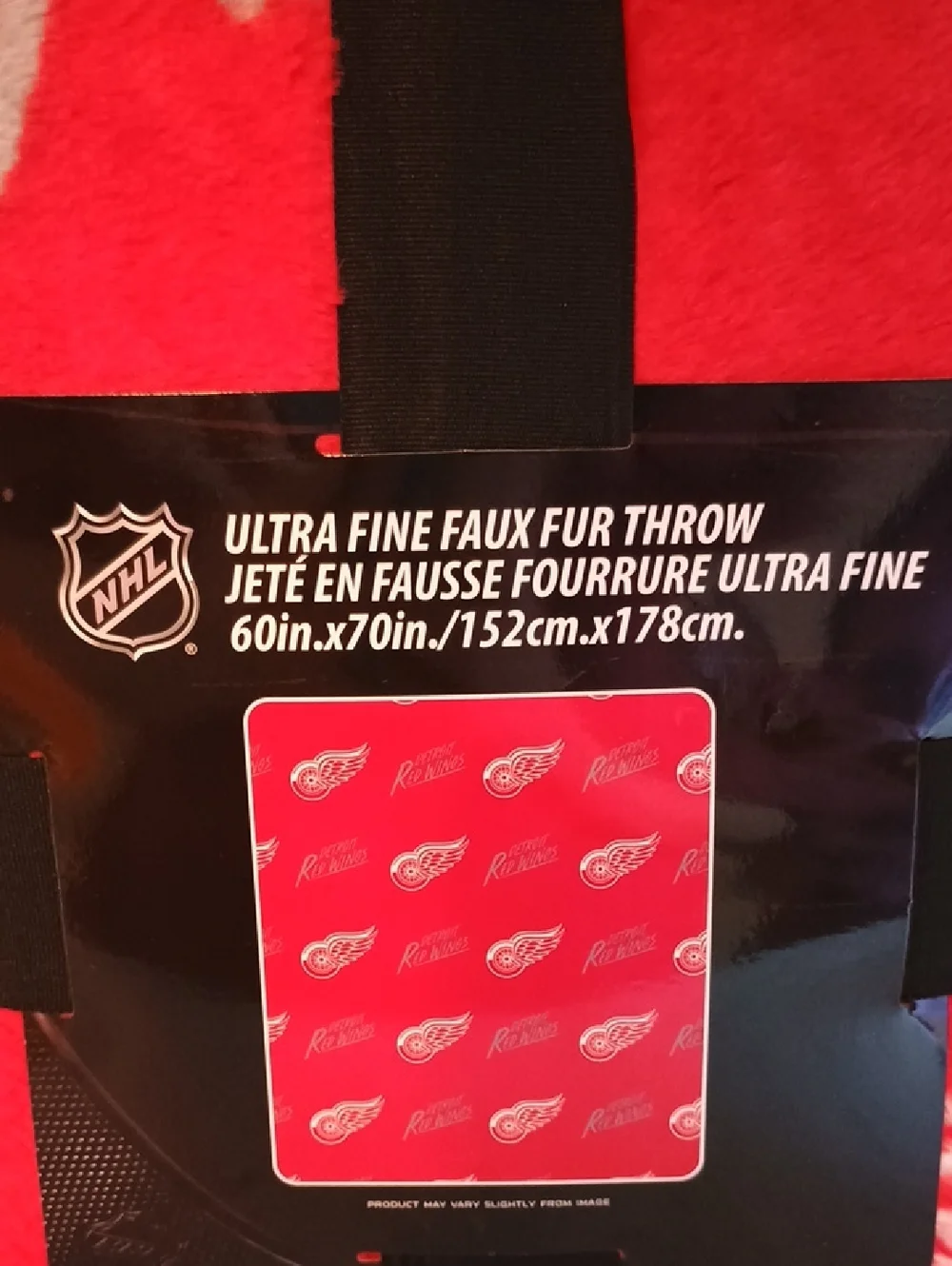 Brand New!!! NHL Detroit Red Wings Ultra Fine Faux Fur Throw - Super Soft 60x70